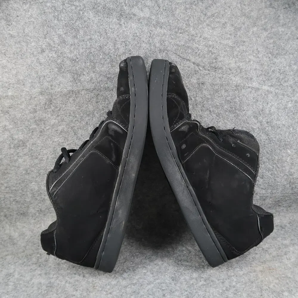 DC Shoes Mens 12 Net Skate Sneakers Casual Black Leather Y2k Padded Lace Up Logo